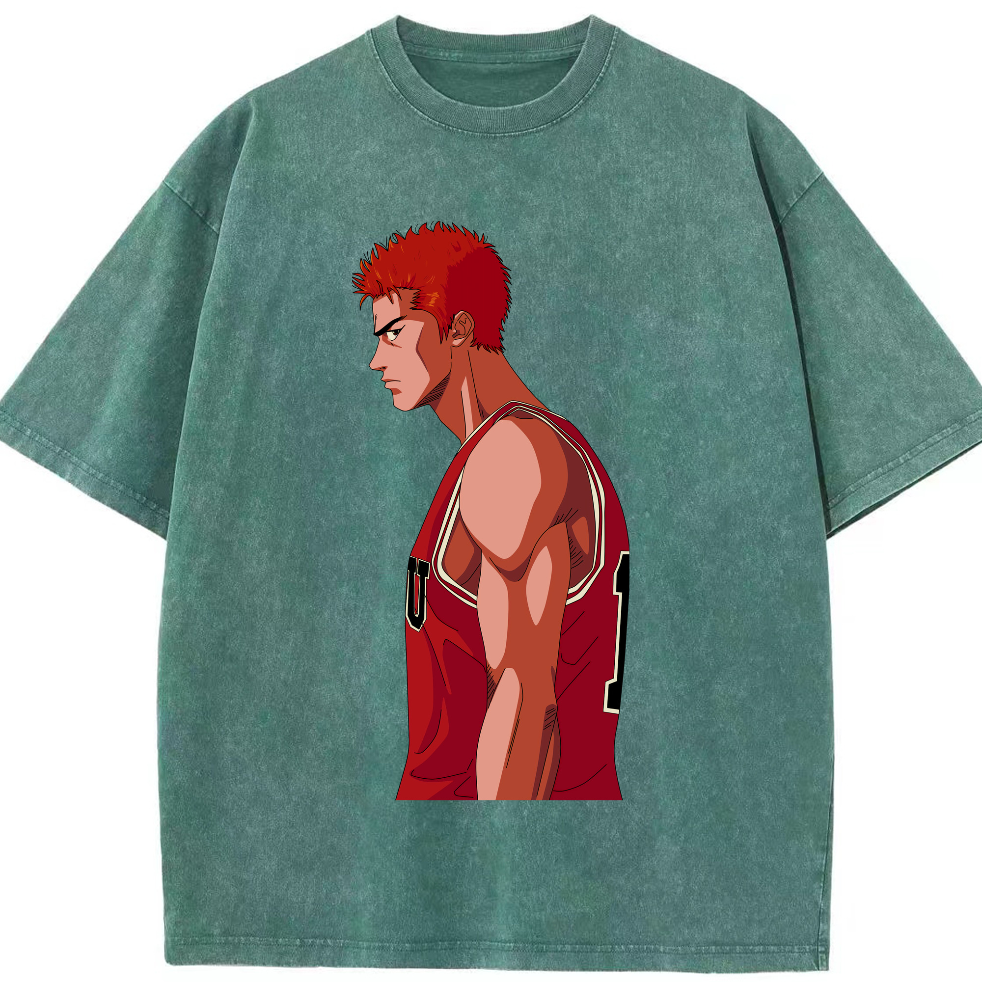 （画像用） SLAM DUNK／スラムダンク 綿100% ヴィンテージ風 半袖Tシャツ（フロントプリント）